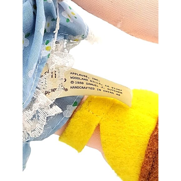 Precious Moments June Doll 1988 Applause Vintage Metal Stand Pail Summer Tags - Picture 6 of 12